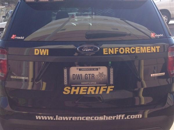 DWI Enforcement vehicle back end