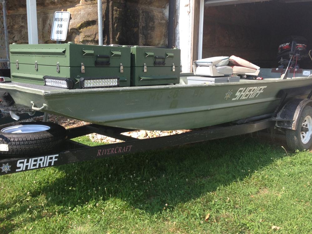 side view of new water rescue boat