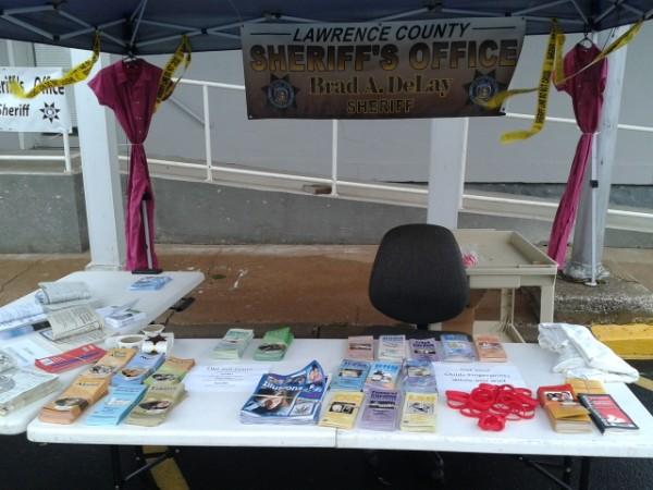 Lawrence Co Sheriff's Office booth setup