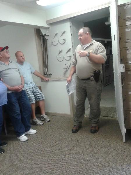 Sgt Chris Berry giving jail tour