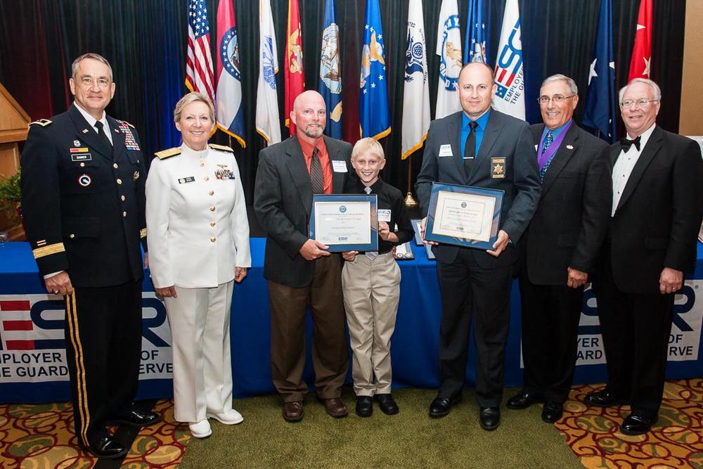 Major General Stephen Danner, Vice Admiral Robin Braun, Mr. Postelwait Stockton High School, Braden Postelwait, Sheriff Brad DeLay, Steven Vanderhoof, Rear Admiral Lee Metcalf (Ret.)